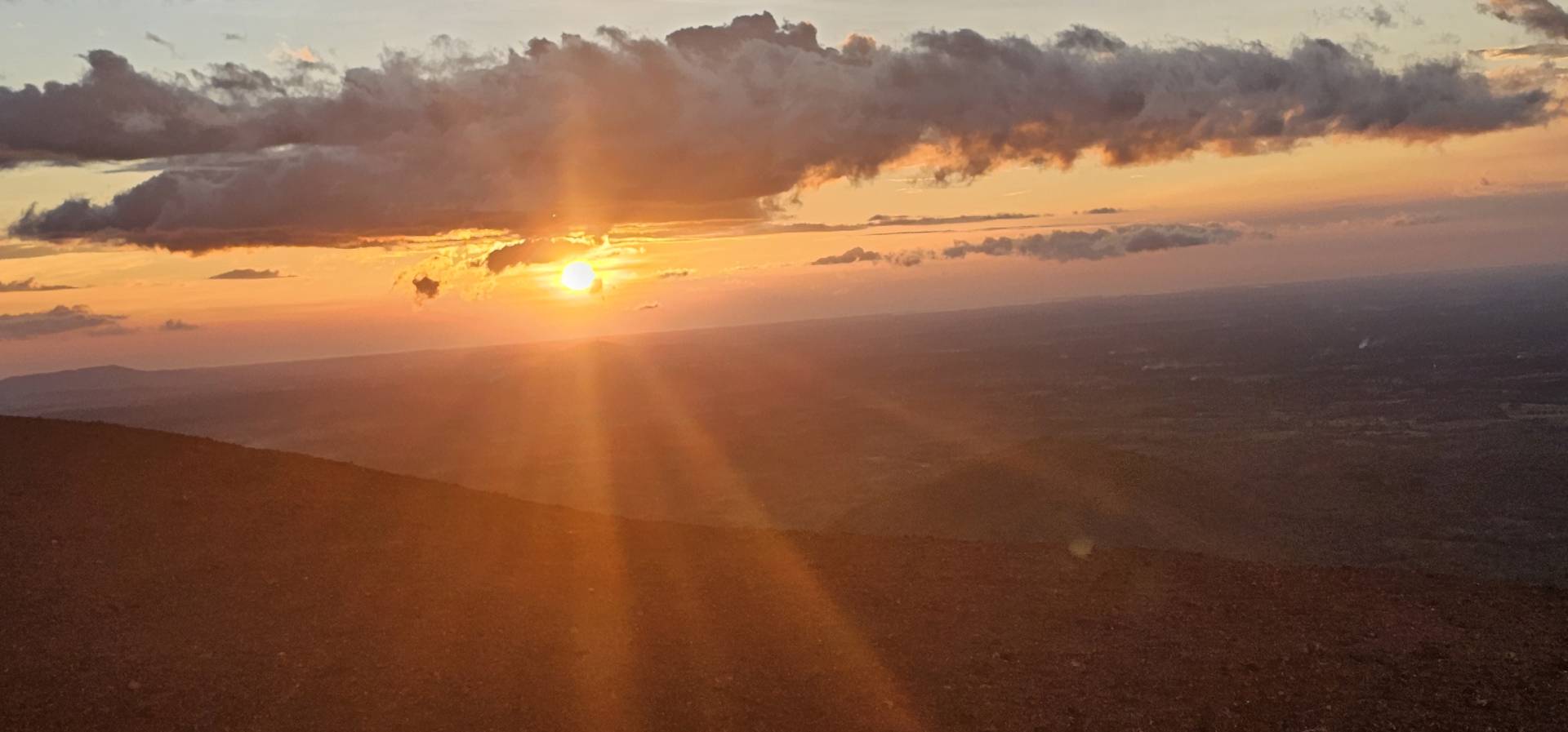 telica volcano sunset